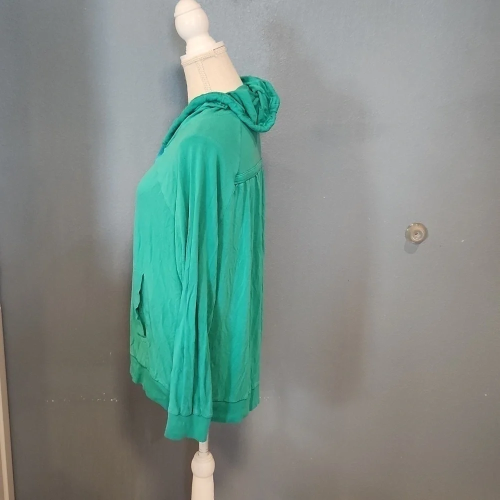 Victoria's Secret Moda International green slouchy quarter zip hoodie